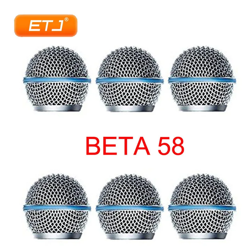 6pcs Microphone Ball Mesh Grille Beta58 SM 58 Microphone Accessories Ball Head Replacement Accessory Electroplating Silver
6pcs Microphone Ball Mesh Grille Beta58 SM 58 Microphone Accessories Ball Head Replacement Accessory Electroplating Silver