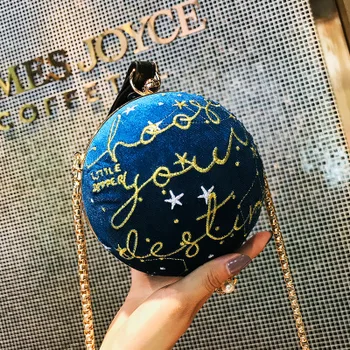 NEW Women Round Bag Designer Special Simple Personality Ring small Capacity Satchel Tide Fashion Handbag blue Starry sky bag
NEW Women Round Bag Designer Special Simple Personality Ring small Capacity Satchel Tide Fashion Handbag blue Starry sky bag