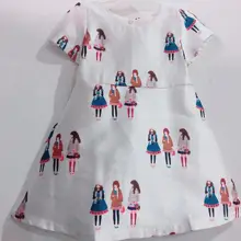 Vestido para niños R & Z 2019 verano nuevo vestido para chicas estampado camiseta(China)