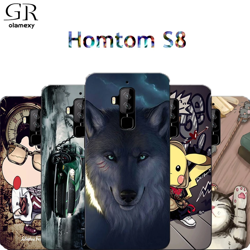 

GR olamexy TPU Pattern Cover for Homtom S8 5.7" Draw Print Mobile Phone Case for Homtom HT50 5inch bag caqa funda Free Shipping