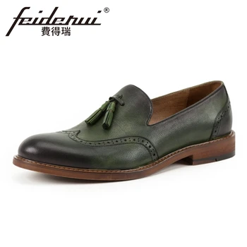 Vintage Genuine Leather Breathable Men's Wingtip Loafers Round Toe Slip on Tassels Handmade Man Casual Brogue Shoes KUD130
Vintage Genuine Leather Breathable Men's Wingtip Loafers Round Toe Slip on Tassels Handmade Man Casual Brogue Shoes KUD130