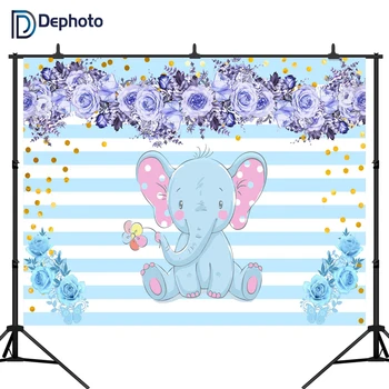 DePhoto Birthday Party Photography Backgrounds Baby Shower Watercolor Blue Flowers Elephant Boy Kids Banner backdrop Photocall
DePhoto Birthday Party Photography Backgrounds Baby Shower Watercolor Blue Flowers Elephant Boy Kids Banner backdrop Photocall