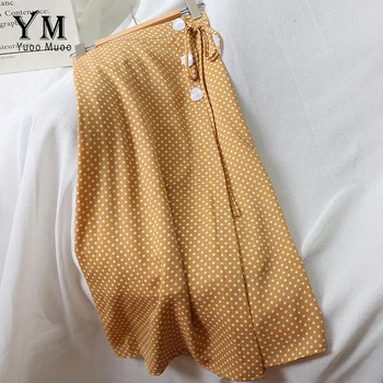 YuooMuoo Side Buttons Design Bandage Vintage Polka Dot Skirt 2019 Summer Women Sweet High Waist Yellow Skirt Literary Midi Dress
YuooMuoo Side Buttons Design Bandage Vintage Polka Dot Skirt 2019 Summer Women Sweet High Waist Yellow Skirt Literary Midi Dress