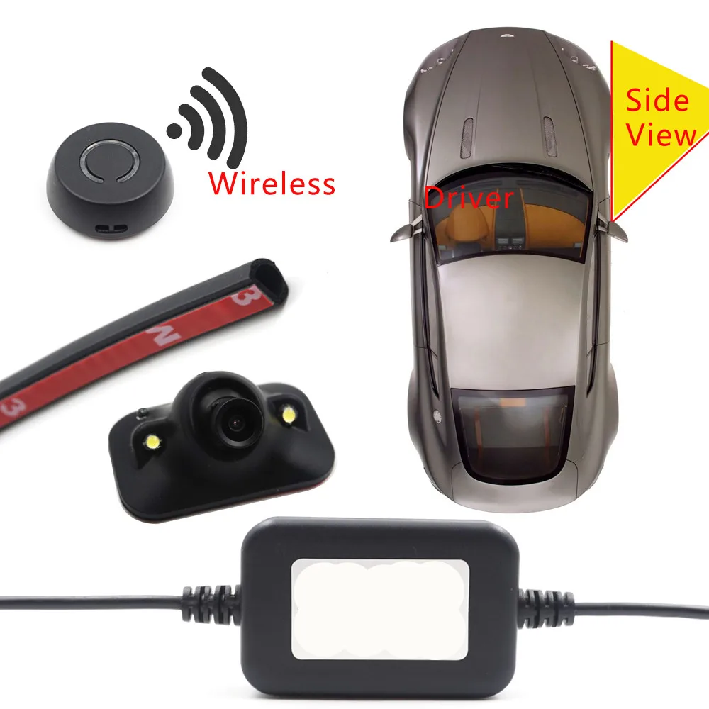 car wireless button control Diy blind spot detecion side view camera parking mirror DVR dual detection visible parkin system
car wireless button control Diy blind spot detecion side view camera parking mirror DVR dual detection visible parkin system