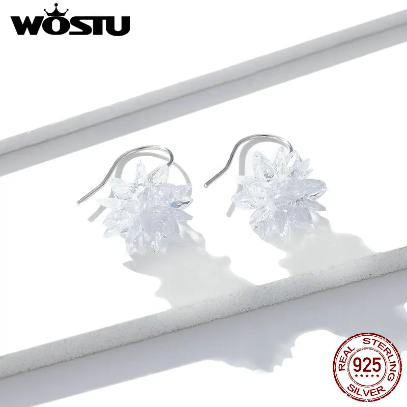 WOSTU Flower Drop Earrings Real 100% 925 Sterling Silver Dazzling Crystal Jewelry For Women Wedding 2019 New Design Gifts FNE211
WOSTU Flower Drop Earrings Real 100% 925 Sterling Silver Dazzling Crystal Jewelry For Women Wedding 2019 New Design Gifts FNE211
