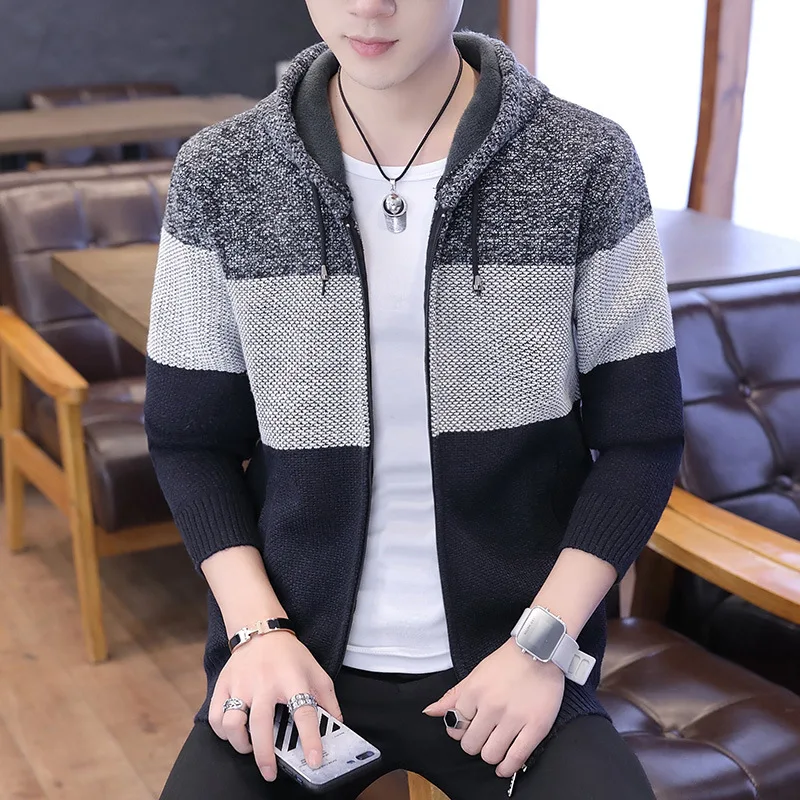 Men Sweaters Autumn Winter Warm cardigan Wool Zipper Pullover Sweaters Man Casual Knitwear and thickened hooded sweater
Men Sweaters Autumn Winter Warm cardigan Wool Zipper Pullover Sweaters Man Casual Knitwear and thickened hooded sweater
