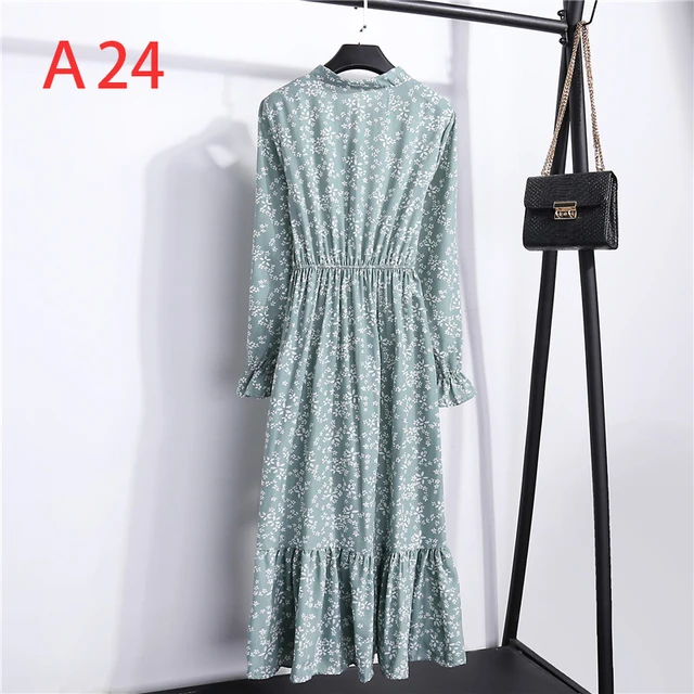2020 jesienna damska sukienka dla kobiet szyfonowa koszula z długim rękawem sukienka A-line Midi zimowa sukienka biała kokardka kwiatowy Vestidos Vintage tanie tanio Poliester COTTON Jesień Stojak Pełna Butterfly rękawem Łuk Na co dzień empire Drukuj Kolan 2020 jesienna damska sukienka dla kobiet szyfonowa koszula z długim rękawem sukienka A-line Midi zimowa sukienka biała kokardka kwiatowy Vestidos Vintage tanie tanio Poliester COTTON Jesień Stojak Pełna Butterfly rękawem Łuk Na co dzień empire Drukuj Kolan