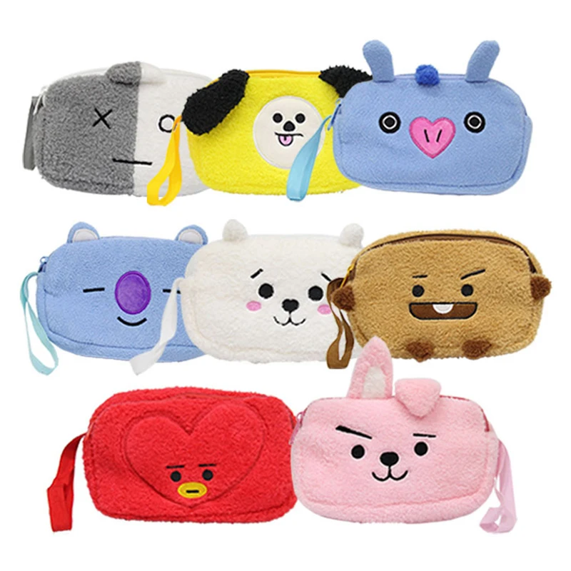 KPOP BTS Plush pencil case for girls boys Cute Big capacity Bangtang Boy pen Cosmetic bag Stationery gift School supplies
KPOP BTS Plush pencil case for girls boys Cute Big capacity Bangtang Boy pen Cosmetic bag Stationery gift School supplies
