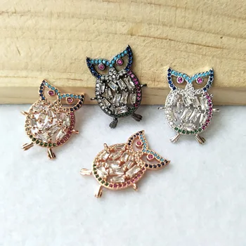 10 Pieces CZ zircon Micro Pave owl Connector Double Bails Beads Charm,for DIY Bracelets Jewelry Finding CT313
10 Pieces CZ zircon Micro Pave owl Connector Double Bails Beads Charm,for DIY Bracelets Jewelry Finding CT313