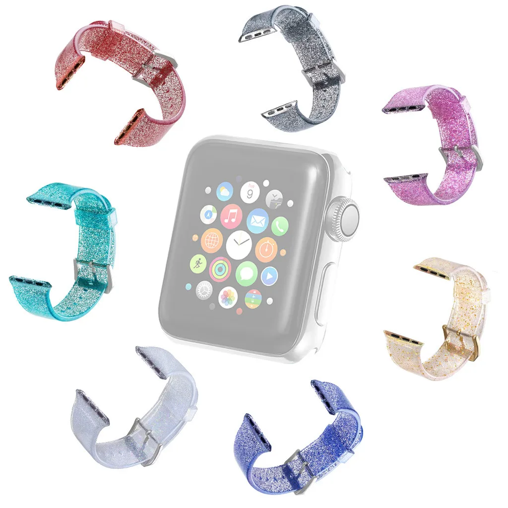 Soft Silicone Sports Band Bling Soft Silicone Replacement Sport Band Strap For Apple For iwatch 4 40mm Watch Band #20
Soft Silicone Sports Band Bling Soft Silicone Replacement Sport Band Strap For Apple For iwatch 4 40mm Watch Band #20