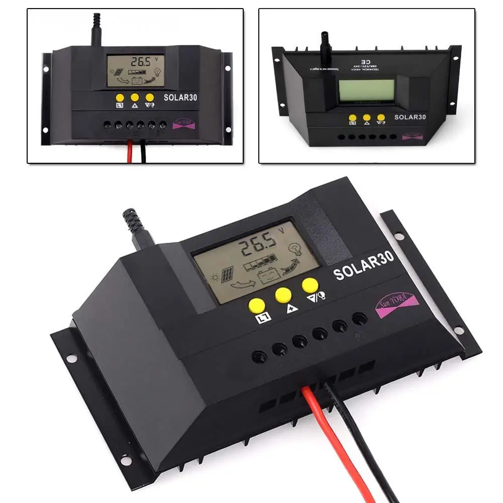 3PCS 30A 12/24V Solar Controller Regulator Charge Battery Safe Protection with CE & RoHS LCD auto Wind Solar hybrid solar 12V
3PCS 30A 12/24V Solar Controller Regulator Charge Battery Safe Protection with CE & RoHS LCD auto Wind Solar hybrid solar 12V
