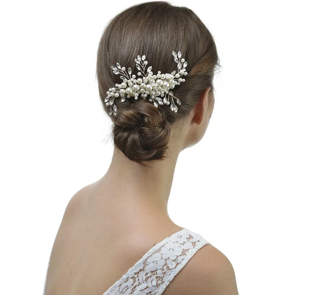 Bridal Hair Comb Hairpiece Pearl Crystal Bendable Filigree Crystal Hair Clip Wedding Headpiece Jewelry Accessories
Bridal Hair Comb Hairpiece Pearl Crystal Bendable Filigree Crystal Hair Clip Wedding Headpiece Jewelry Accessories