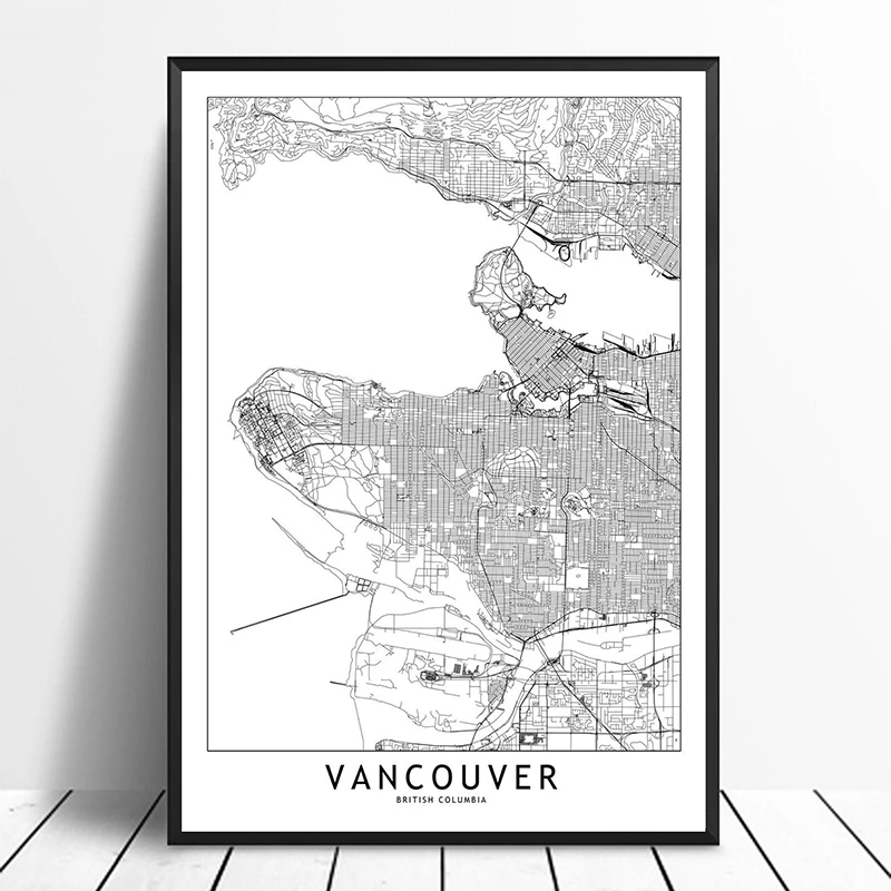 Vancouver Black White Custom World City Map Posters Prints Nordic Style Wall Art Pictures Home Decor Canvas Painting
Vancouver Black White Custom World City Map Posters Prints Nordic Style Wall Art Pictures Home Decor Canvas Painting