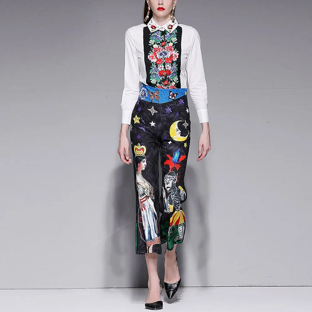 Red RoosaRosee 2019 Fashion Women's Clothing Runway Two Pieces Set Beads Sequins Floral Print Blouses + Zipper Fly Pants Suits
Red RoosaRosee 2019 Fashion Women's Clothing Runway Two Pieces Set Beads Sequins Floral Print Blouses + Zipper Fly Pants Suits