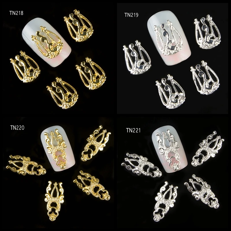 Blueness 10pcs/pack 3D Golden Silver Alloy Nail Art Decoration Tips Hollow Stickers Nails Studs Supplies Jewelry Beauty
Blueness 10pcs/pack 3D Golden Silver Alloy Nail Art Decoration Tips Hollow Stickers Nails Studs Supplies Jewelry Beauty