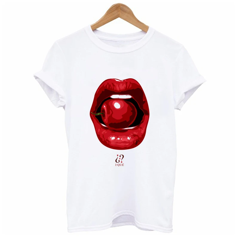 Hot Sales Summer T shirt Women fashion Cherry Lips design women tshirt short sleeve funny printed tops novelty slim cute Tee
Hot Sales Summer T shirt Women fashion Cherry Lips design women tshirt short sleeve funny printed tops novelty slim cute Tee