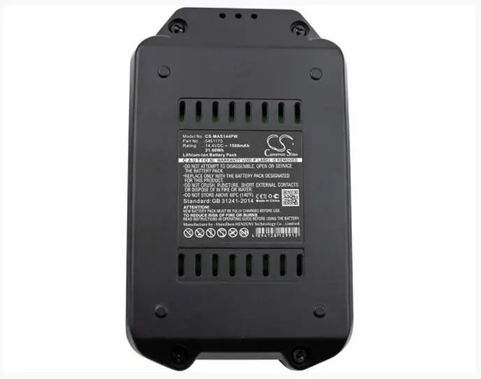 Cameron Sino 1500mAh battery for MEISTER CRAFT 5450880 MAS144 MAS144VL 5451170 Power Tools Battery
Cameron Sino 1500mAh battery for MEISTER CRAFT 5450880 MAS144 MAS144VL 5451170 Power Tools Battery