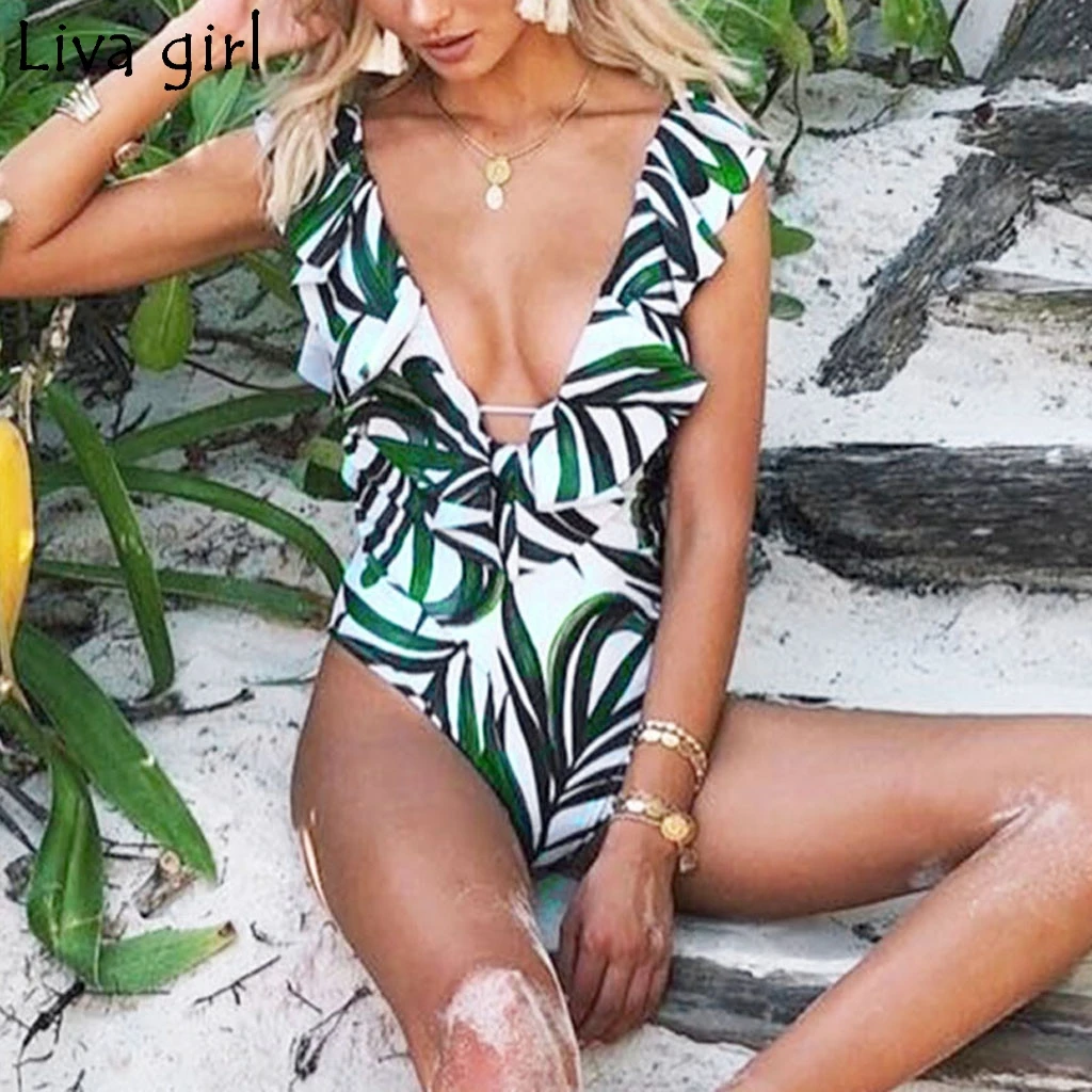 Liva girl Summer Sexy One-Piece Suits 2019 Leaf Push-Up Padded Brazilian Beachwear hot Set Beach Monokini Bathing Swimwear 
Liva girl Summer Sexy One-Piece Suits 2019 Leaf Push-Up Padded Brazilian Beachwear hot Set Beach Monokini Bathing Swimwear