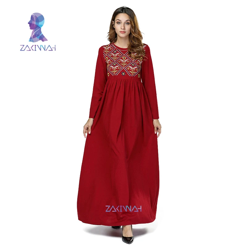 7405 Fashion Red Robe Femme Flowers Embroidery Long Plus Size Muslim Dubai Turkish Islamic Abayas Maxi Women Dresses
7405 Fashion Red Robe Femme Flowers Embroidery Long Plus Size Muslim Dubai Turkish Islamic Abayas Maxi Women Dresses
