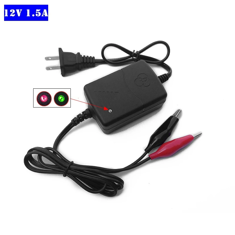 12V 1.5A Motorcycle Charger Smart Motor Auto Fast Power Charge Adapter Rechargeable AGM Lead Acid Storage Battery Charger 12V
12V 1.5A Motorcycle Charger Smart Motor Auto Fast Power Charge Adapter Rechargeable AGM Lead Acid Storage Battery Charger 12V