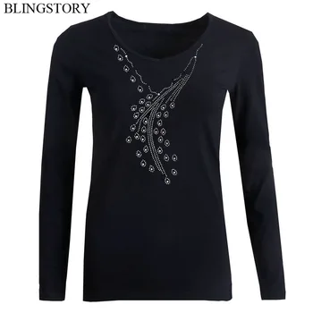 BLINGSTORY Casual V Neck Long Sleeve T Shirts Bead Flower Cotton Autumn Plus Size Tee Tops S-6XL
BLINGSTORY Casual V Neck Long Sleeve T Shirts Bead Flower Cotton Autumn Plus Size Tee Tops S-6XL