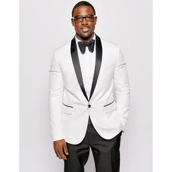White Bridgegroom Men Suit Black Lapel 2ieces(Jacket+Pant+Tie) Latest Design Masculino Trajes De Hombre Slim Fit Blazer
White Bridgegroom Men Suit Black Lapel 2ieces(Jacket+Pant+Tie) Latest Design Masculino Trajes De Hombre Slim Fit Blazer