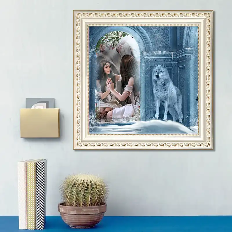 Diy 5 D Diamond Paint Sitting Room Adornment Beauty Beast