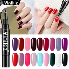 2019 vernis à ongles Semi Permanent au néon UV chaud vernis à ongles 3 en 1 Gel vernis à ongles stylo paillettes une étape Gel à ongles 18 couleurs(China)