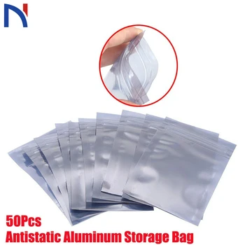 50Pcs Antistatic Aluminum Storage Bag Ziplock Bags Resealable Anti Static Pouch for Electronic Accessories Package Bags
50Pcs Antistatic Aluminum Storage Bag Ziplock Bags Resealable Anti Static Pouch for Electronic Accessories Package Bags