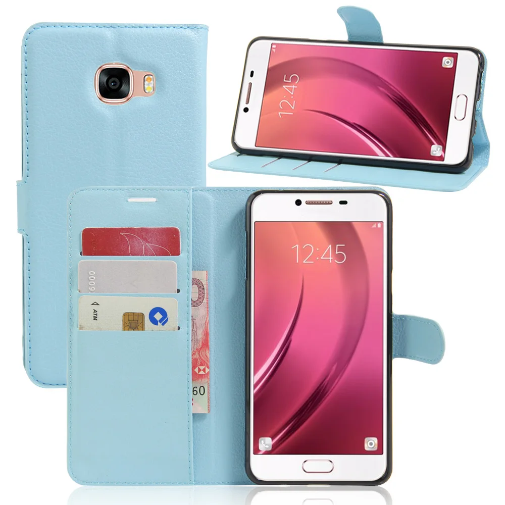 Роскошный чехол из искусственной кожи для Samsung Galaxy C7 активный Чехол бумажник с