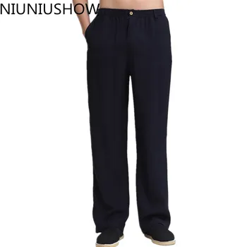 Navy Blue Mid Waist Men Straight Pants Chinese Style Cotton Linen Kung Fu Trousers Leisure Loose Full Pant Size M-XXXL
Navy Blue Mid Waist Men Straight Pants Chinese Style Cotton Linen Kung Fu Trousers Leisure Loose Full Pant Size M-XXXL