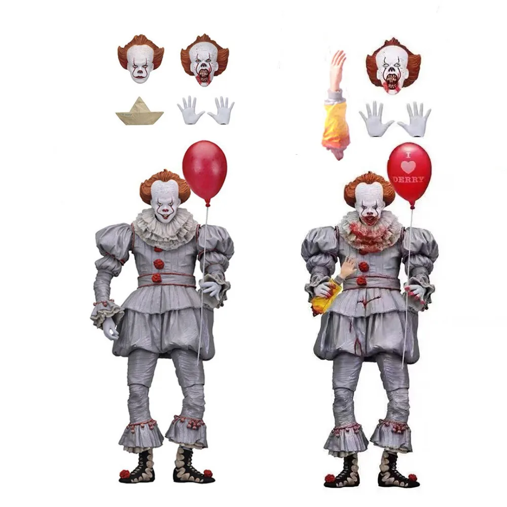 2 Type NECA Stephen King's It Pennywise Joker Clown Horror Action Figure Toy Doll Halloween Day Christmas Gift
2 Type NECA Stephen King's It Pennywise Joker Clown Horror Action Figure Toy Doll Halloween Day Christmas Gift