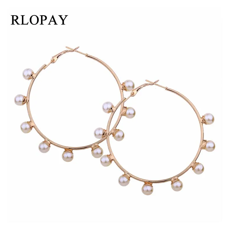 RLOPAY Fashion Women Elegant Imitation Pearl Alloy Hoop Earrings Statement Jewelry Ladies Jewelry Metal Round Simple Earrings
RLOPAY Fashion Women Elegant Imitation Pearl Alloy Hoop Earrings Statement Jewelry Ladies Jewelry Metal Round Simple Earrings