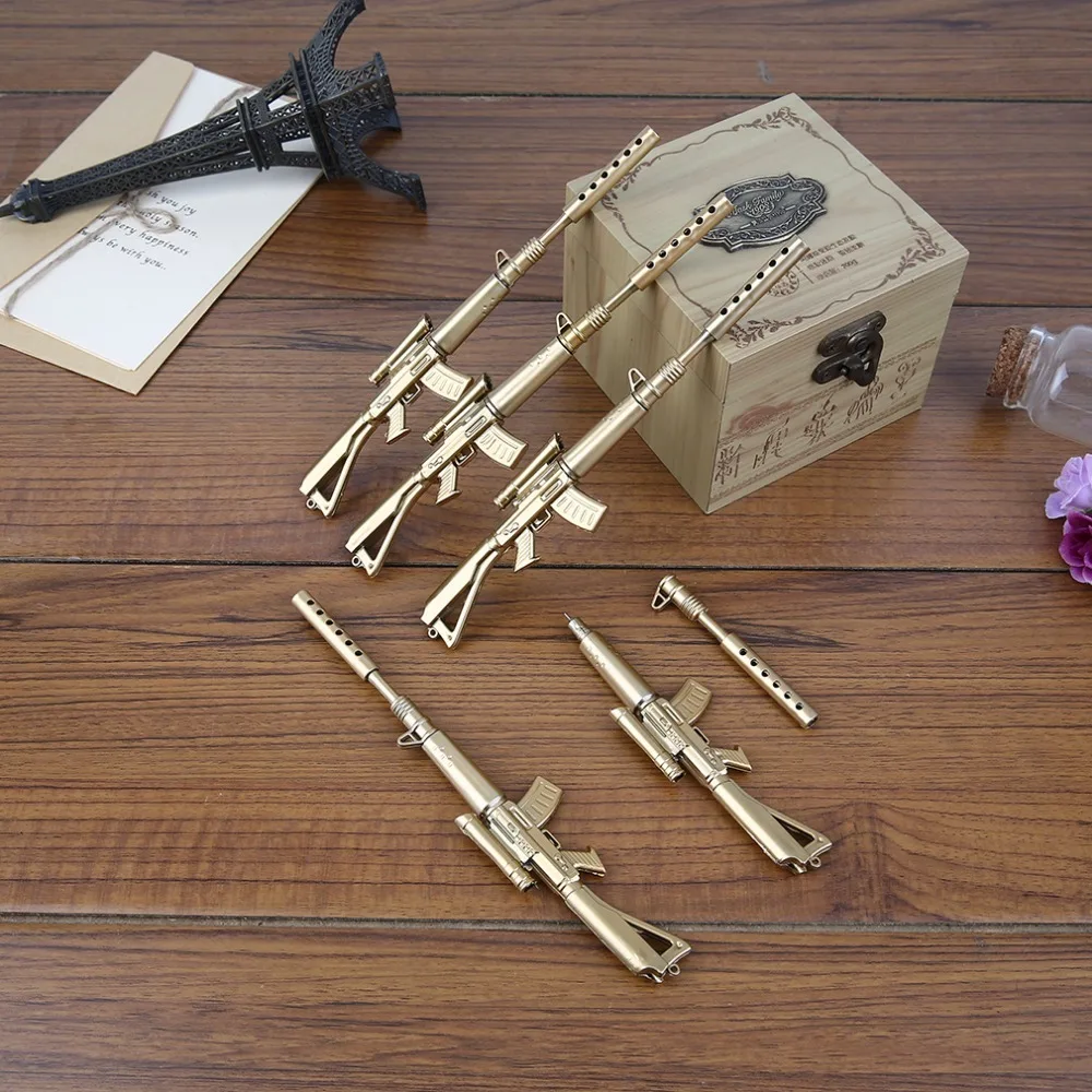5 pcs Novelty Ballpoint Pen Funny Gold rifle shape design Office School Ballpen Stationery Supplies Surprising Gift for Children
5 pcs Novelty Ballpoint Pen Funny Gold rifle shape design Office School Ballpen Stationery Supplies Surprising Gift for Children