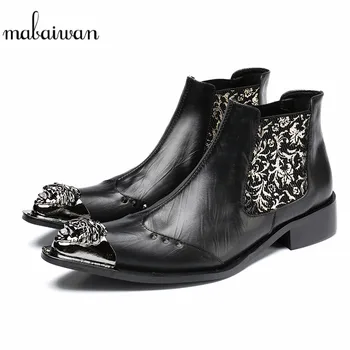 Mabaiwan Fashion Leather Men Shoes Winter Autumn Ankle Boots Slipper Metal Pointed Toe Shoes Men's Short Military Cowboy Boots
Mabaiwan Fashion Leather Men Shoes Winter Autumn Ankle Boots Slipper Metal Pointed Toe Shoes Men's Short Military Cowboy Boots