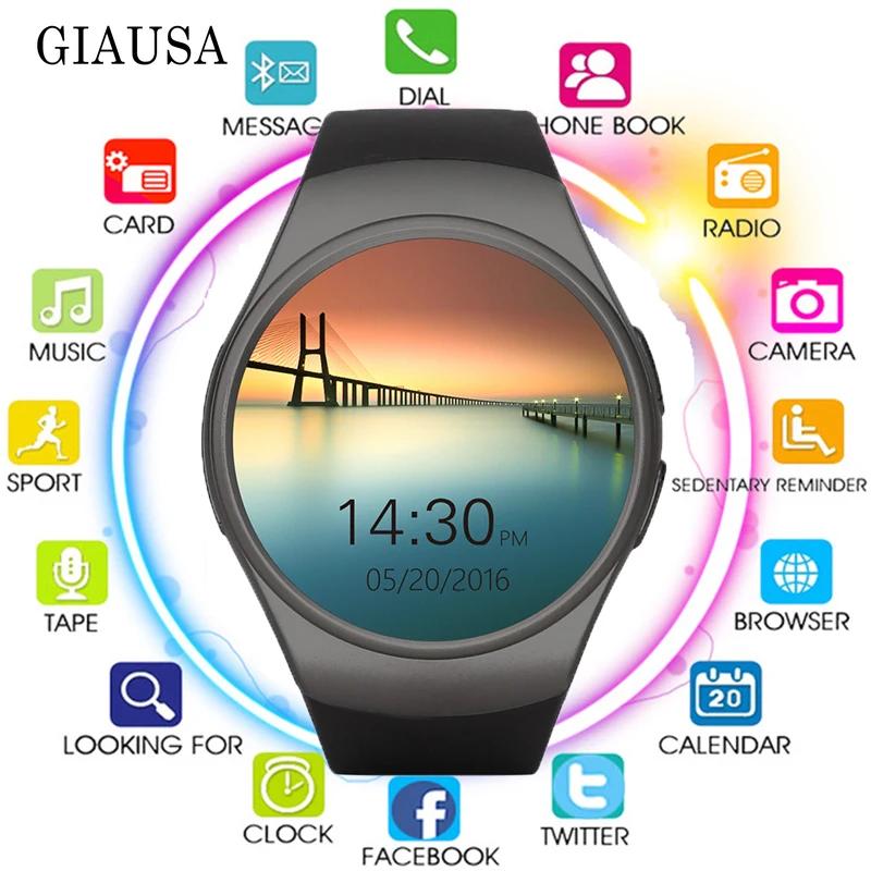 New Fashion KW18 Bluetooth Smart Watch Men Women Support Heart Rate Monitor SIM LET 3G 16GB TF Card Smartwatch for Android IOS
New Fashion KW18 Bluetooth Smart Watch Men Women Support Heart Rate Monitor SIM LET 3G 16GB TF Card Smartwatch for Android IOS