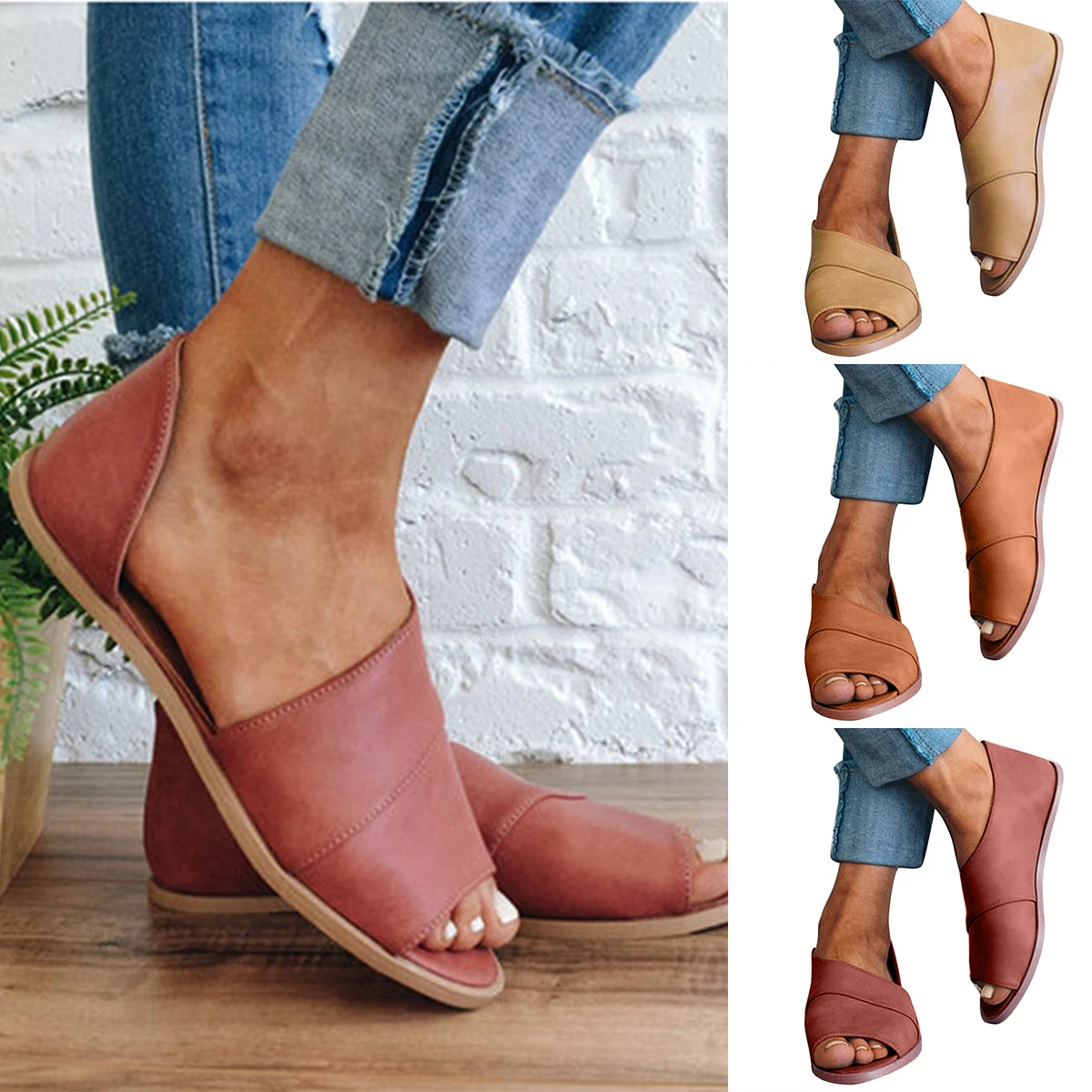 2019 New Women Sandals Fashion Peep Toe Buckle Design Fish mouth Sandals Women Flat Shoes Summer Beach Ladies Shoes Sandals
2019 New Women Sandals Fashion Peep Toe Buckle Design Fish mouth Sandals Women Flat Shoes Summer Beach Ladies Shoes Sandals