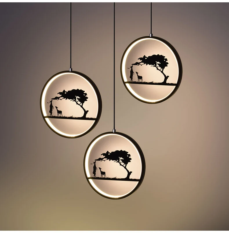 contemporary led cord pendant lamp Nordic hanging kitchen lamp loft suspension ring pendant light dining room bedroom 19 watts06
