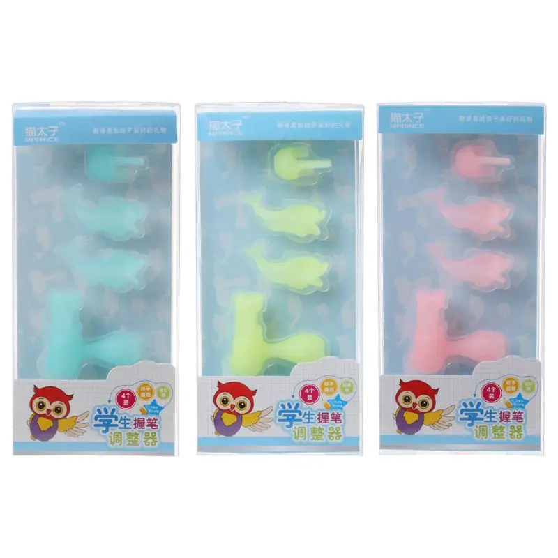 4Pcs Finger Grip Silicone Baby Children Pencil Holder Learning Writing Pen Correction Tools Stationery Gift
4Pcs Finger Grip Silicone Baby Children Pencil Holder Learning Writing Pen Correction Tools Stationery Gift