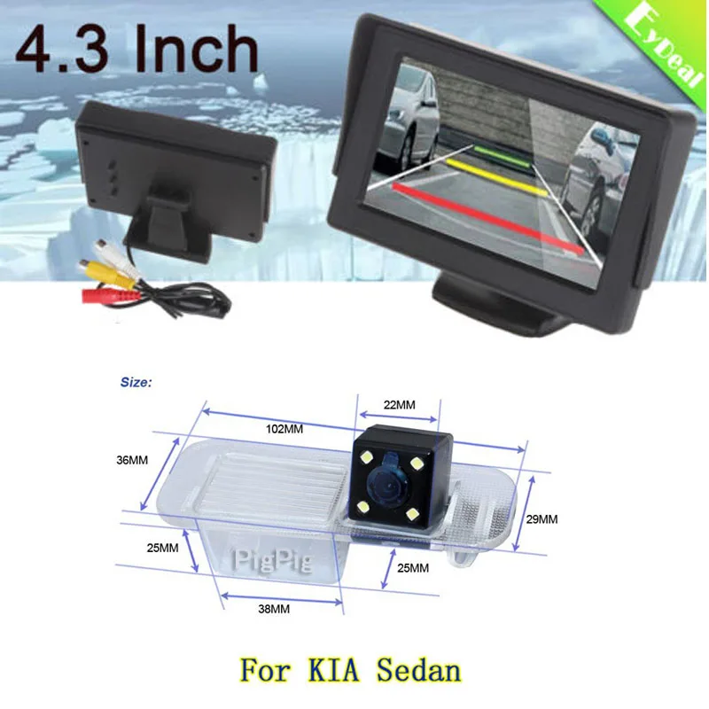 2in1 TFT LCD 2 Video Input 4.3 Inch Car Parking Monitor With CCD Backup Camera Rear View Camera for KIA Rio K2 Sedan, Free Ship
2in1 TFT LCD 2 Video Input 4.3 Inch Car Parking Monitor With CCD Backup Camera Rear View Camera for KIA Rio K2 Sedan, Free Ship