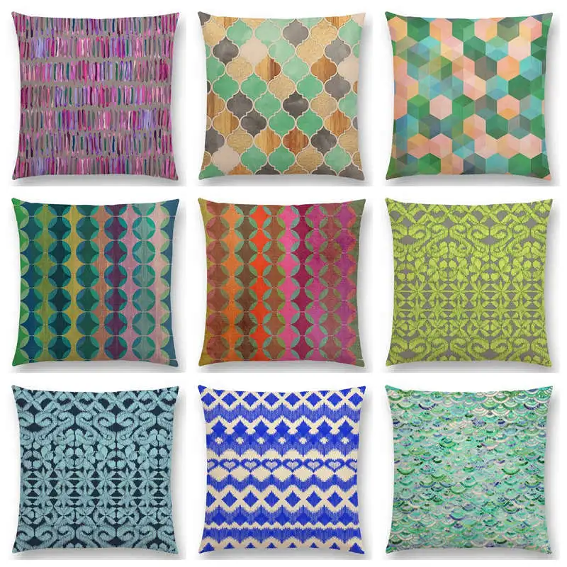 Blue Lace Moroccan Colorful Geometric Patterns Tribal White Rectangle Prints Beautiful Cushion Cover Sofa Throw Pillow Case
Blue Lace Moroccan Colorful Geometric Patterns Tribal White Rectangle Prints Beautiful Cushion Cover Sofa Throw Pillow Case