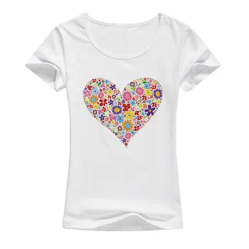 Fashion Short Sleeve T-shirts Summer Female T shirts heart-shaped Flowers Print Tops O-neck Women t shirt A88
Fashion Short Sleeve T-shirts Summer Female T shirts heart-shaped Flowers Print Tops O-neck Women t shirt A88