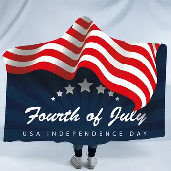 Happy independence day Hooded blanket cloak 59'' x 78.7'' Printed surface full polyester flannel Plush Hooded Warm Blanket
Happy independence day Hooded blanket cloak 59'' x 78.7'' Printed surface full polyester flannel Plush Hooded Warm Blanket