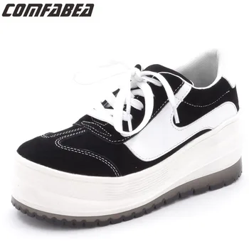 COMFABEA New 2020 Spring Autumn Shoes Women Casual Shoes Cow Suede Flats Heel Shoes Fashion Ladies Black White Platform Shoes
COMFABEA New 2020 Spring Autumn Shoes Women Casual Shoes Cow Suede Flats Heel Shoes Fashion Ladies Black White Platform Shoes