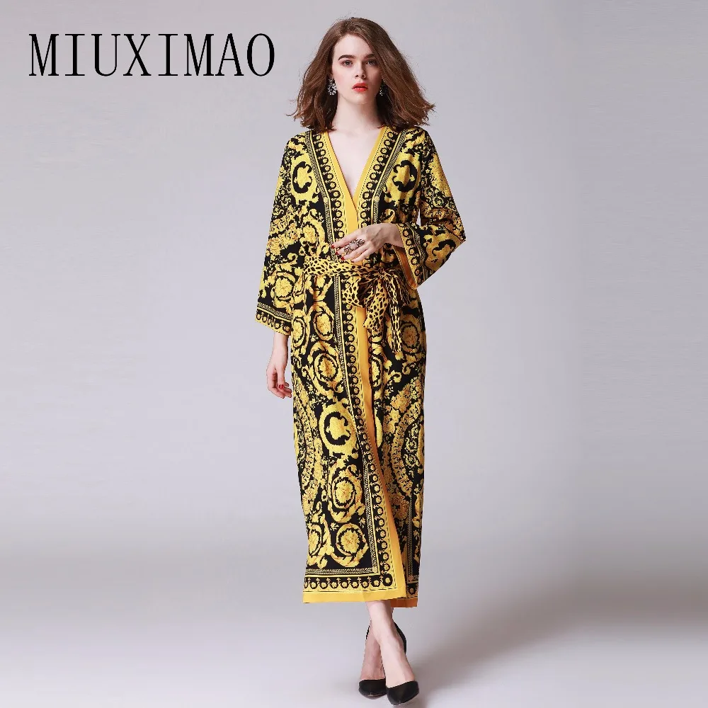 2018 Spring New Arrival Elegant V-Neck Full Sleeve Floral Printed Sashes Fashion A-Line Casual Ankle-Length Long Dress Women
2018 Spring New Arrival Elegant V-Neck Full Sleeve Floral Printed Sashes Fashion A-Line Casual Ankle-Length Long Dress Women