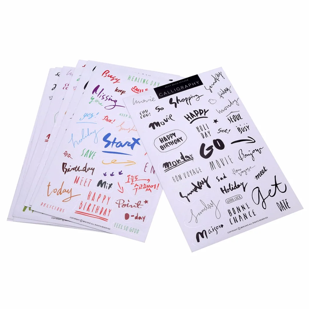 8 Sheets Creative Paper Stickers English Word Phrase Sticker Stylish Decoration for Diary Notebook Mobile Phone Journal Album
8 Sheets Creative Paper Stickers English Word Phrase Sticker Stylish Decoration for Diary Notebook Mobile Phone Journal Album
