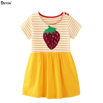 Dxton Sequined Girls Dresses 2019 Strawberry Pattern Design Princess Dress Stripe Wedding Kids Dresses Summer Children Clothing
Dxton Sequined Girls Dresses 2019 Strawberry Pattern Design Princess Dress Stripe Wedding Kids Dresses Summer Children Clothing