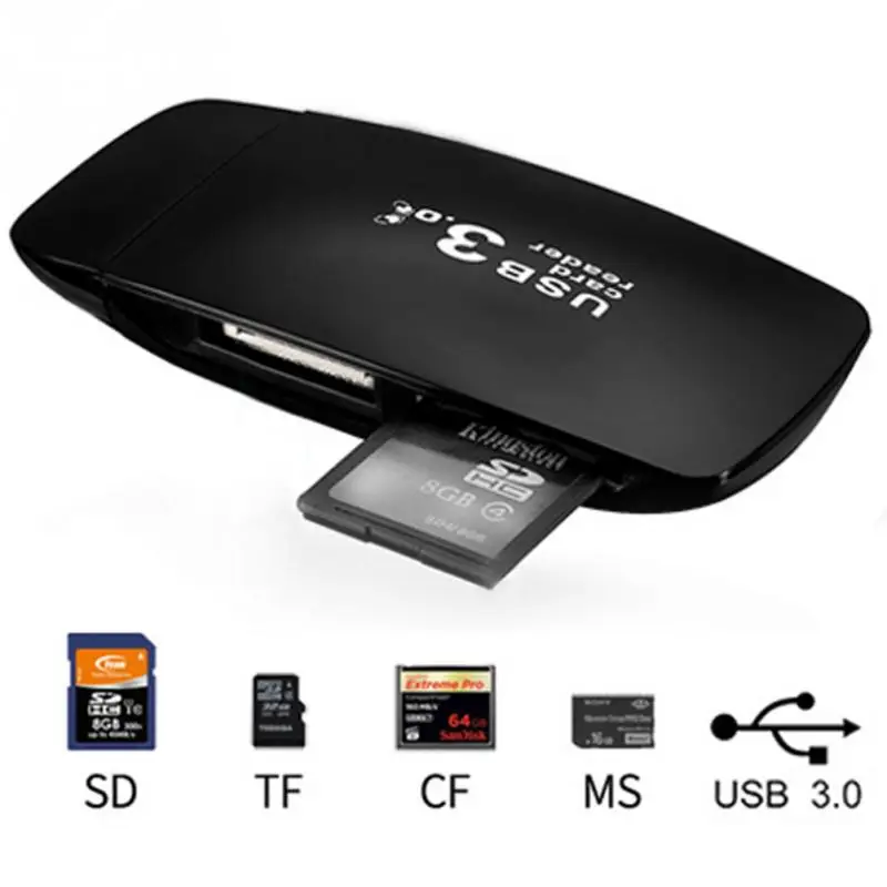 

Rocketek usb 3.0 multi 4 in 1 memory card reader 5Gbps adapter for SD/TF CF MS micro SD pc computer laptop accessories