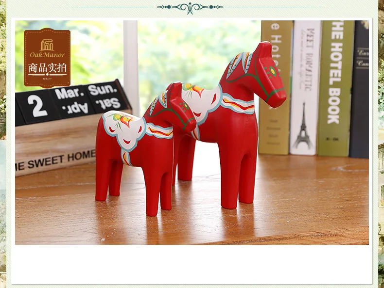Шведская карусель свадебный набор Красной лошади аксессуары для домашней