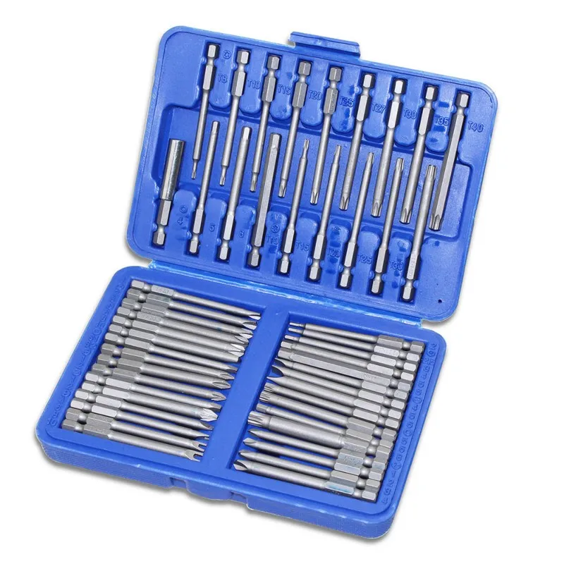 Tamperproof 32pc 150mm EXTRA LONG Screwdriver Drill Security Bit Set inc
